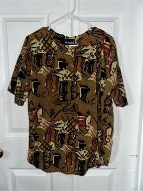Vintage Notations Top Size 14 Women's